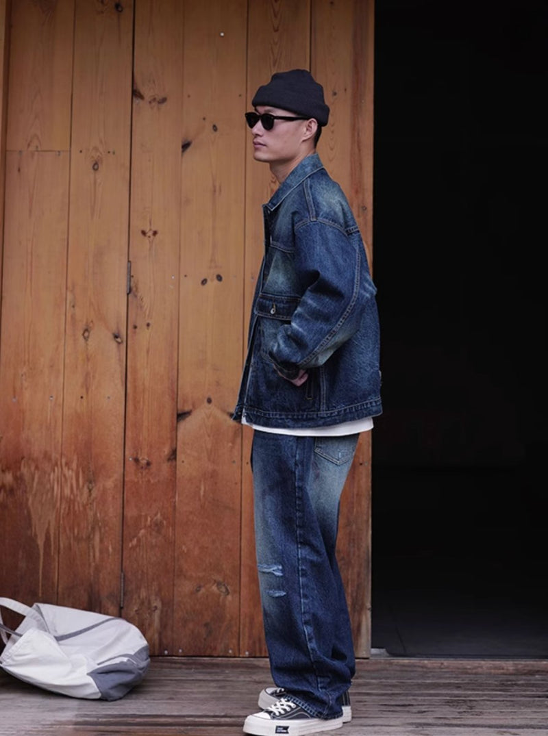 【14OZ】indigo wash denim jacket N4458 - NNine