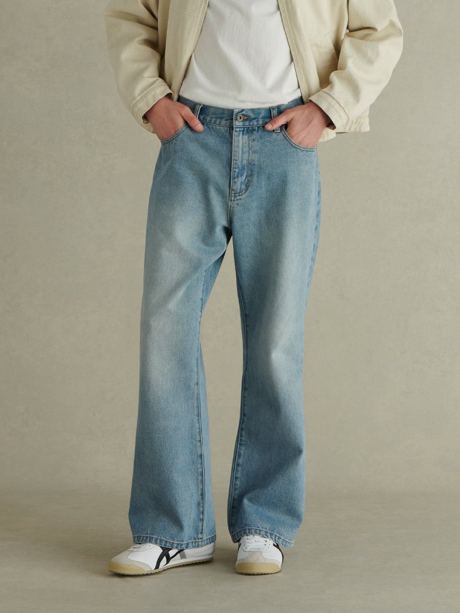 【14oz】light wash flare denim N3380 - NNine