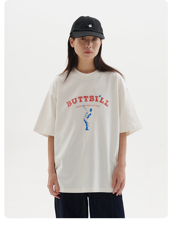 【270G】baseball print t-shirt /Tシャツ  N3626