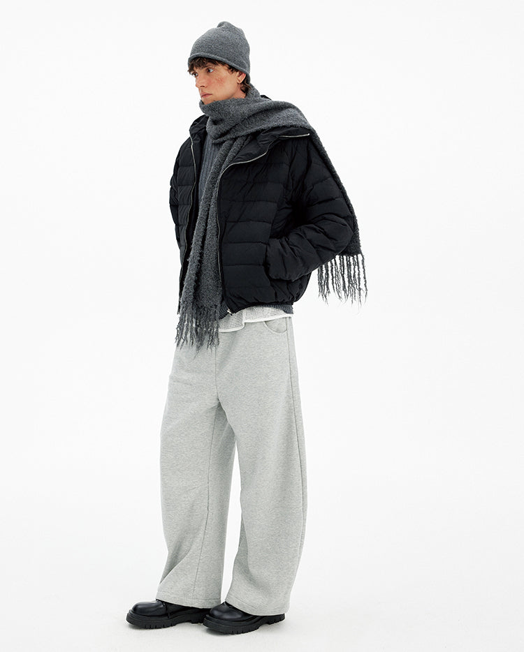 斜めジップ 高機能ダウンフーデッドジャケット N6268