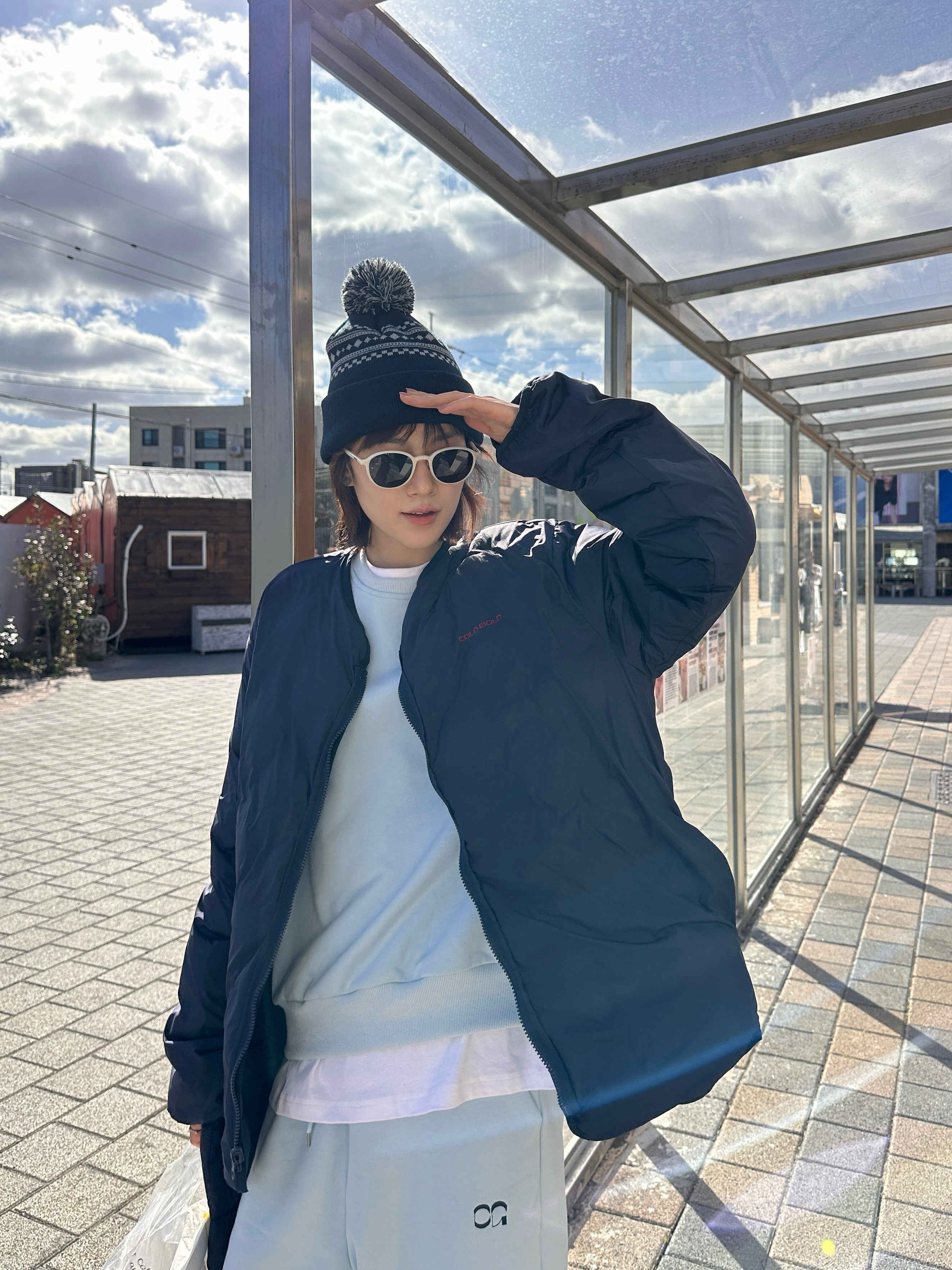 中綿スカーフ&リバーシブルダウンジャケット N6229