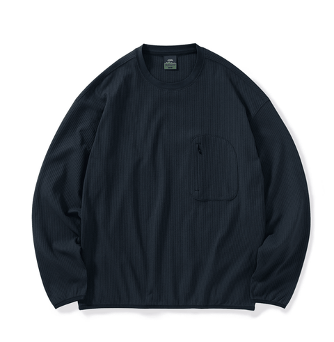 200G Waffle-Knit Moisture-Wicking Long-Sleeve Pullover N7188