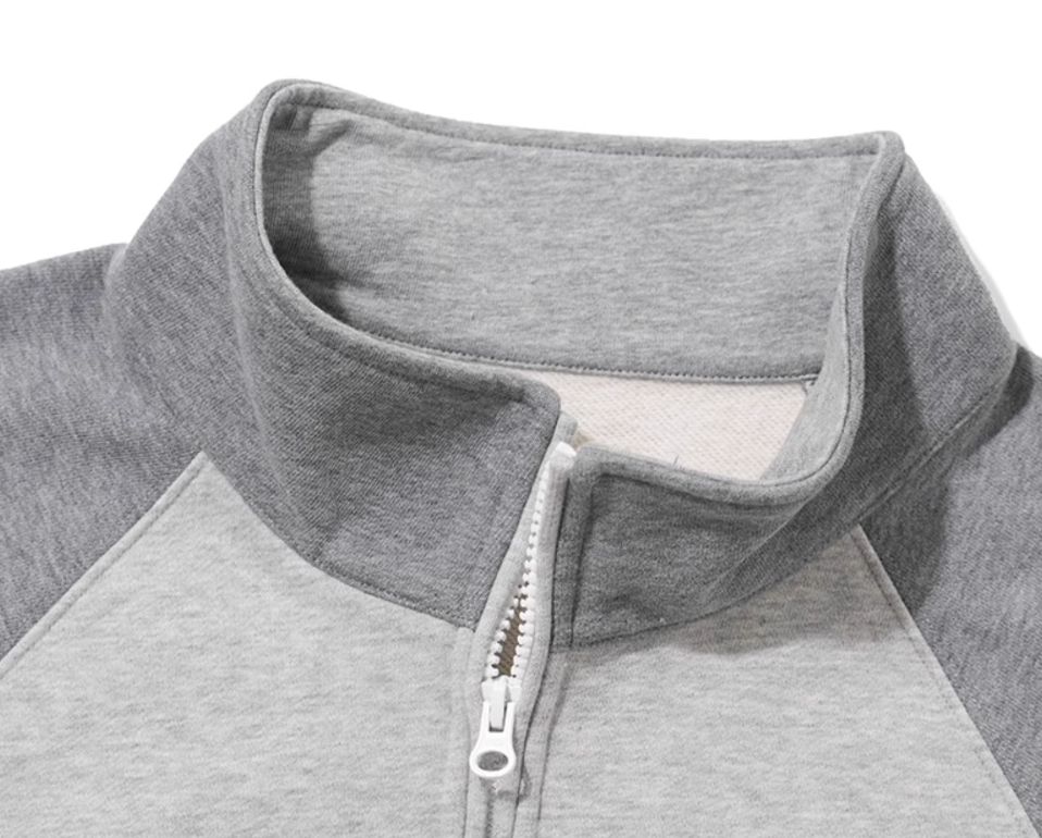 Half zip lagran sleeve sweatshirt   N2580