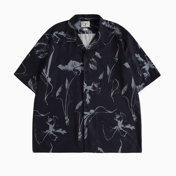 Aqua dye jacquard aloha shirt   N3623