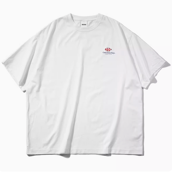 【270G】Fish Surfer Back Print T-Shirt  / キャラクターT N3751