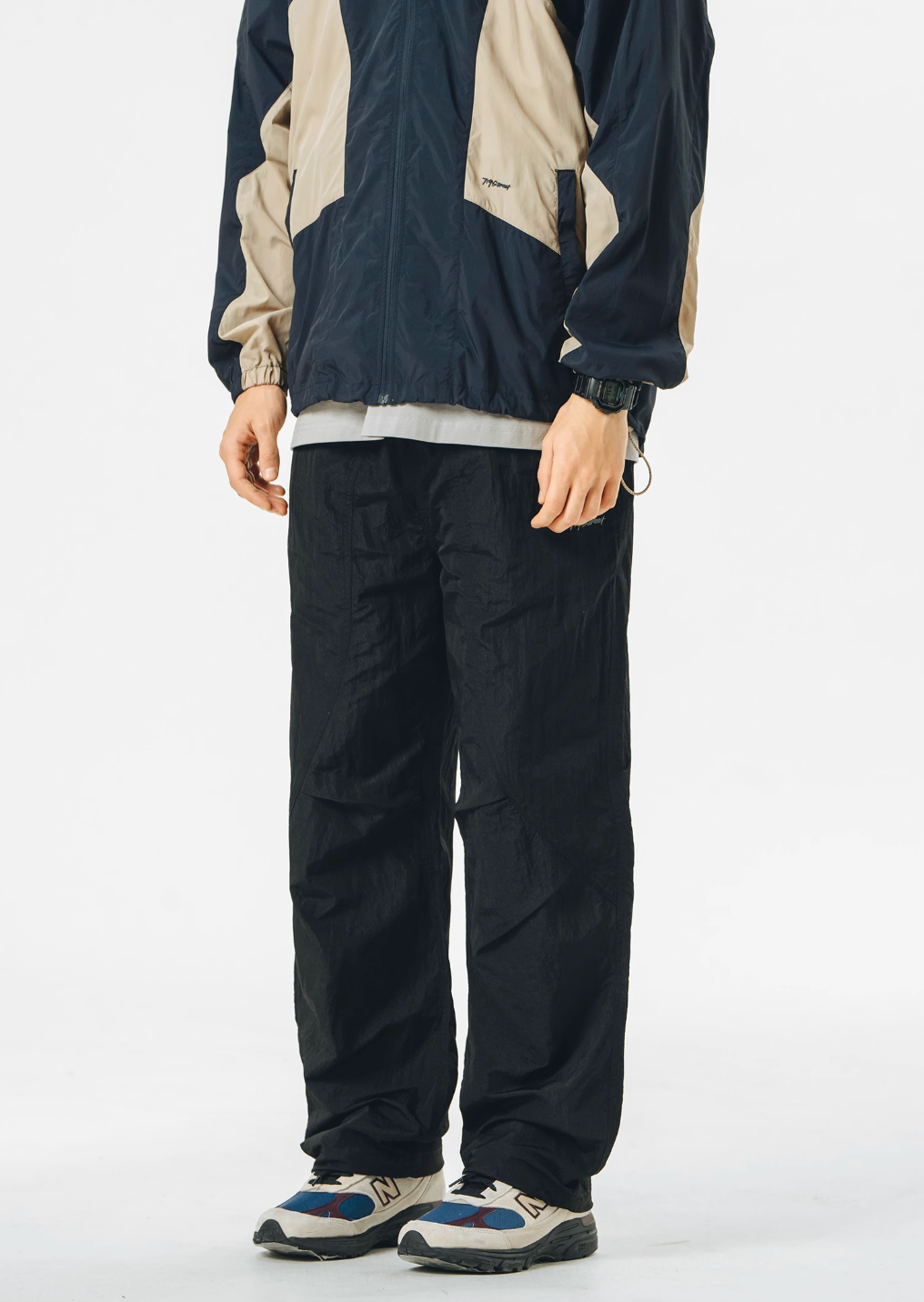 metallic nylon pants / Metallic nylon pants with drawcord N3938