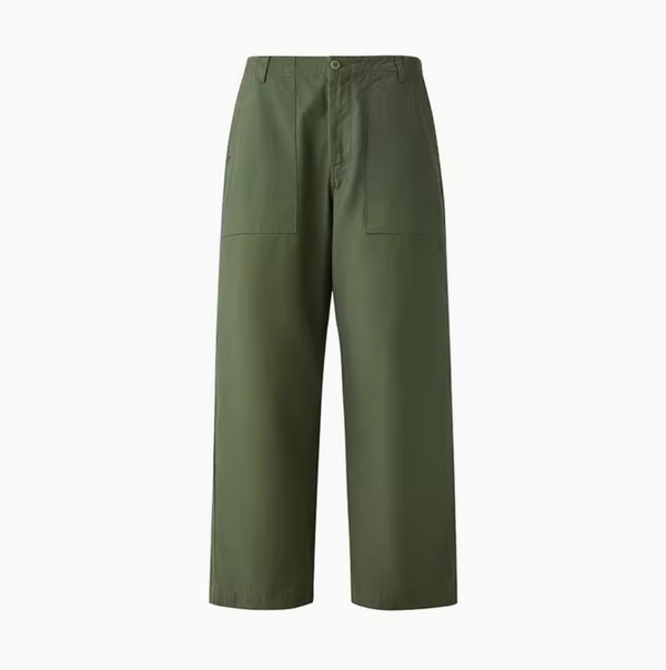green straight pants   N3899