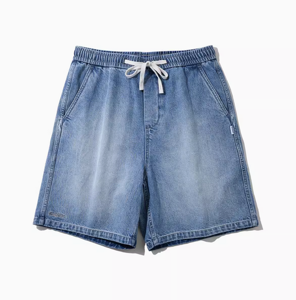 12oz] light blue denim shorts / Lyocell fiber blend denim shorts N3986