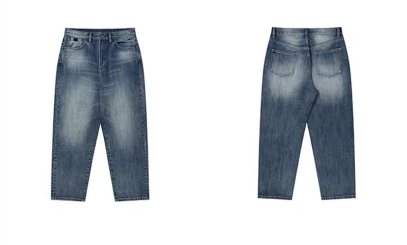 13oz] Washed Straight Denim Pants / Heavy Weight Jeans N4077