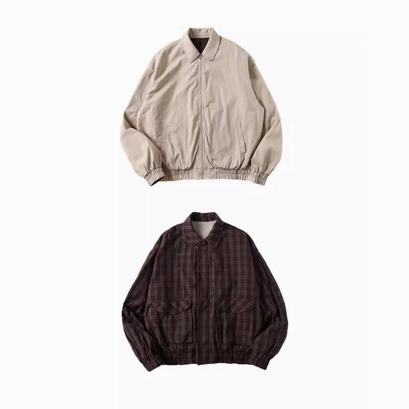 reversible harrington jacket / ショート丈リバーシブルジャケット  N4089