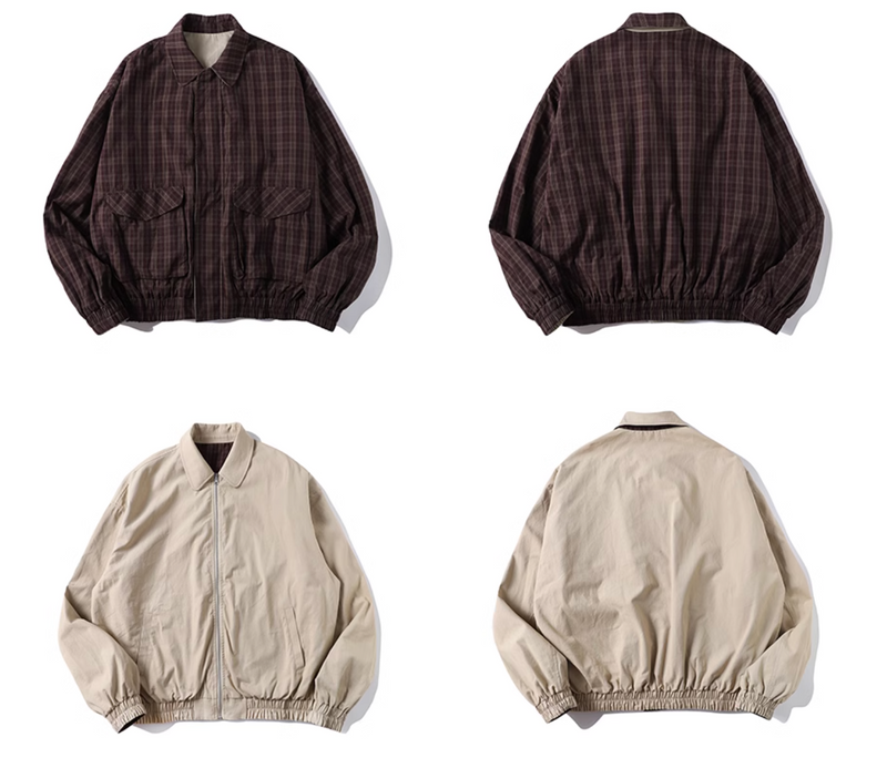 reversible harrington jacket / ショート丈リバーシブルジャケット  N4089