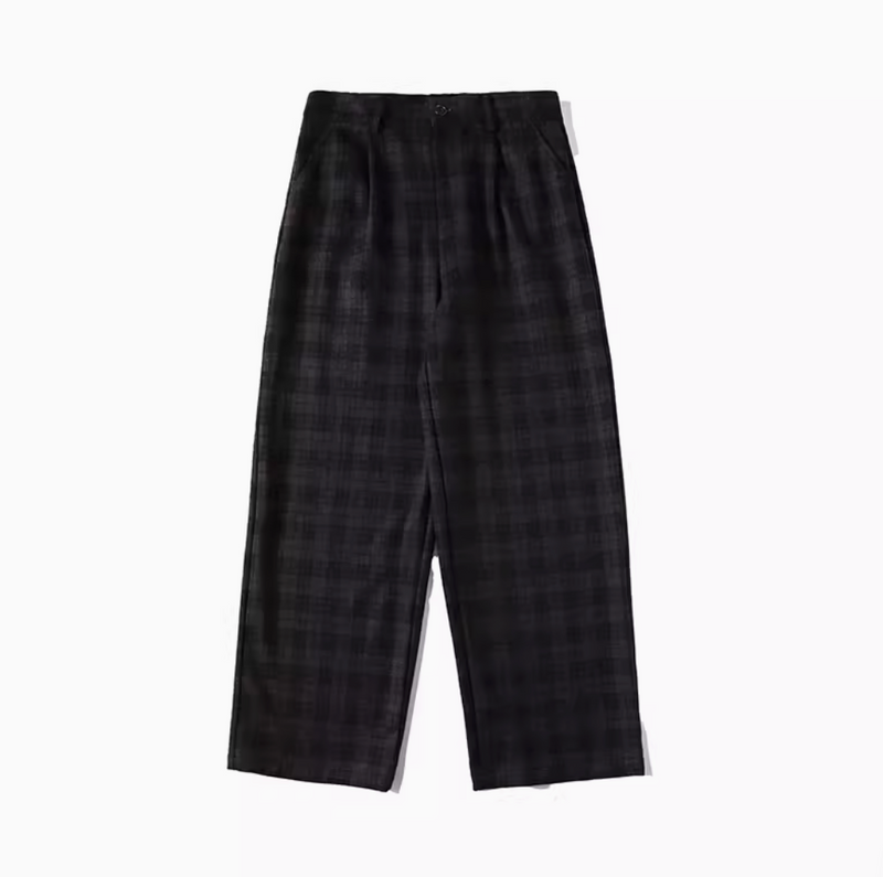 retro plaid pants / チェックパターンストレートパンツ  N4096