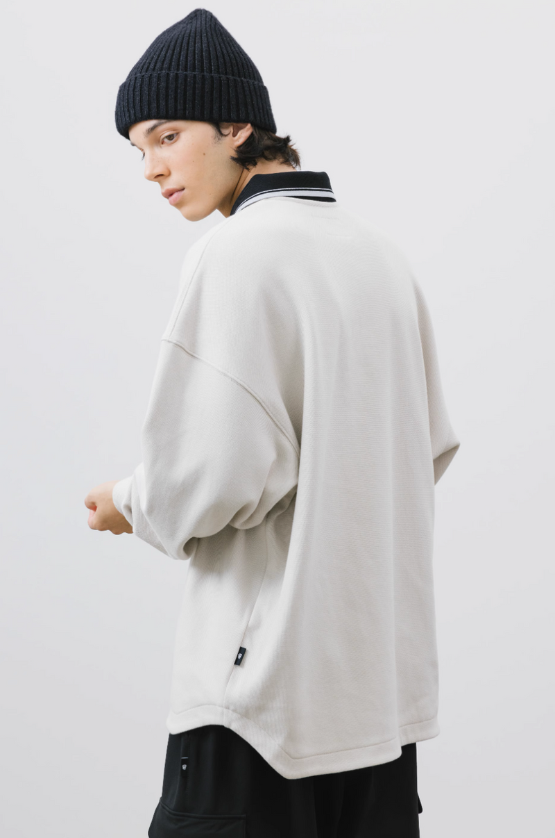 half zip long sleeve polo shirt / ハーフジップロングスリーブポロシャツ  N4258