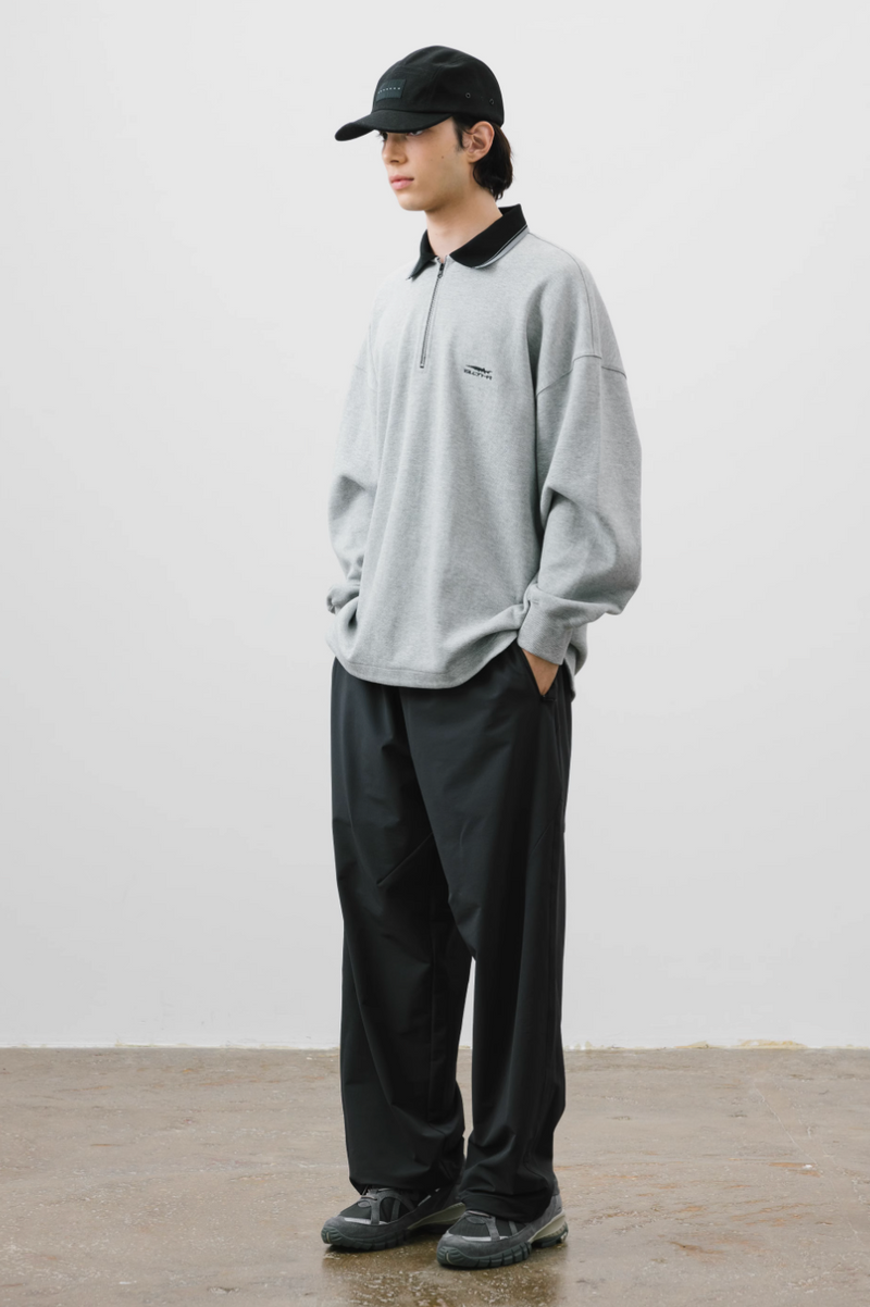 half zip long sleeve polo shirt / ハーフジップロングスリーブポロシャツ  N4258