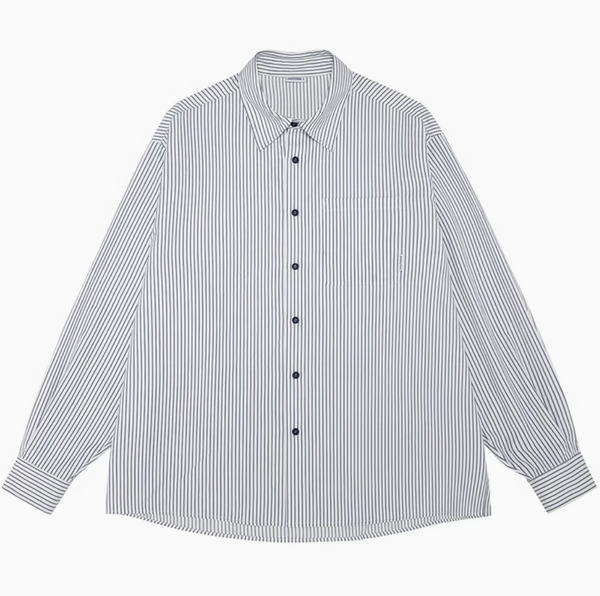 retro striped shirt / striped regular collar shirt N4218