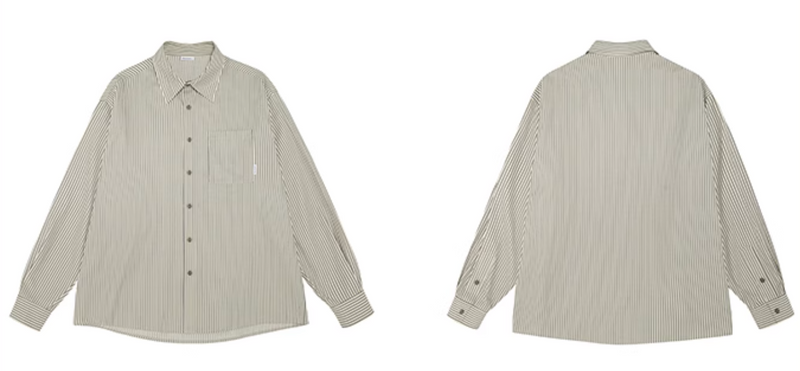 retro striped shirt /ストライプレギュラーカラーシャツ  N4218