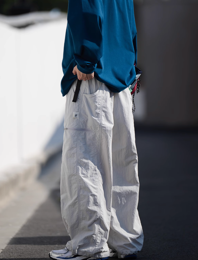 Drawstring belt pants / Parachute pants N4261