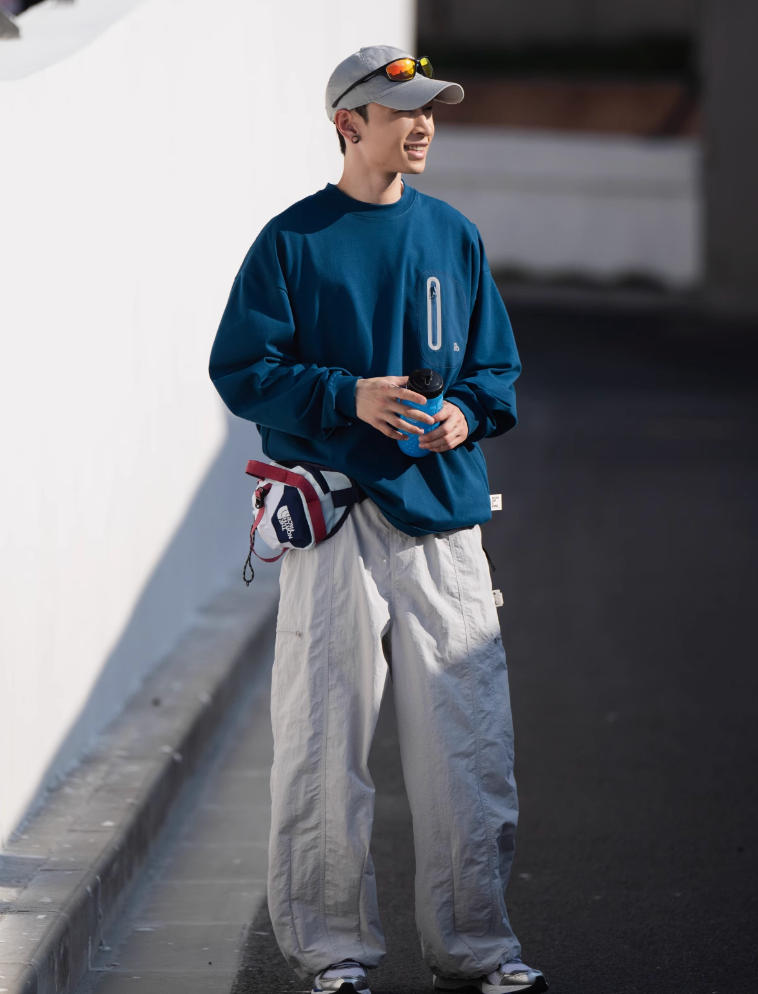 Drawstring belt pants / Parachute pants N4261