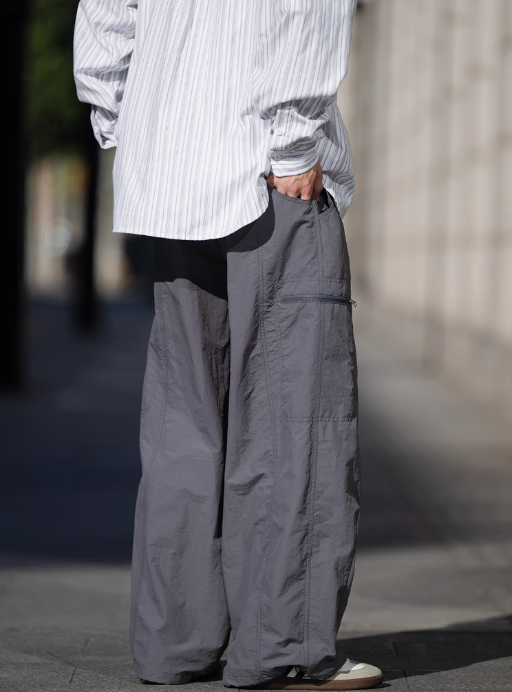 Drawstring belt pants / Parachute pants N4261