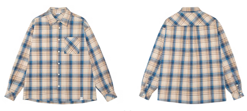 flannel plaid shirt N4275