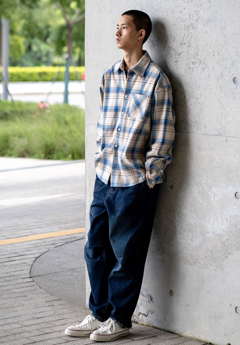 flannel plaid shirt / フランネルシャツ  N4275