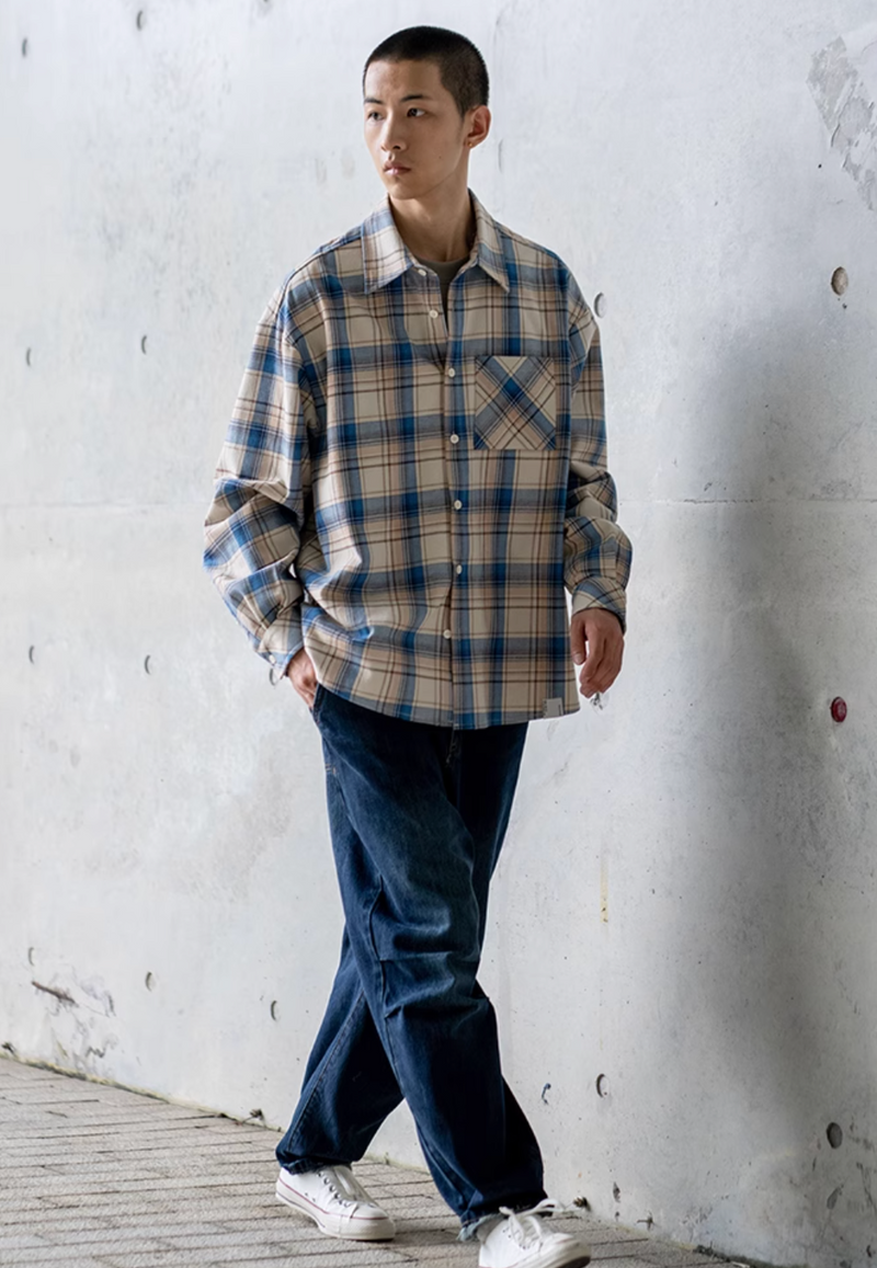 flannel plaid shirt / フランネルシャツ  N4275