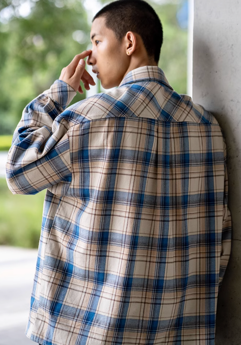 flannel plaid shirt / フランネルシャツ  N4275