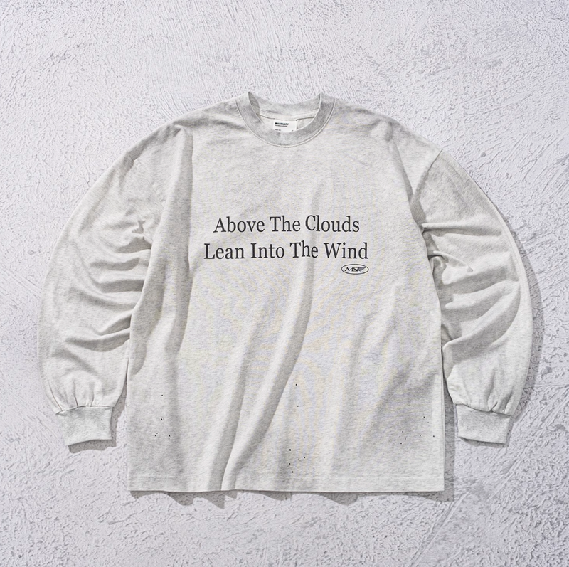 printed long sleeve t-shirt / Slogan Ron T N4289