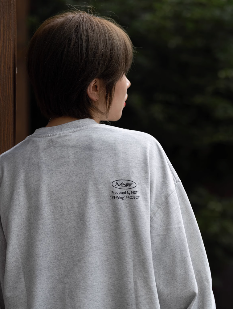 printed long sleeve t-shirt / スローガンロンT  N4289