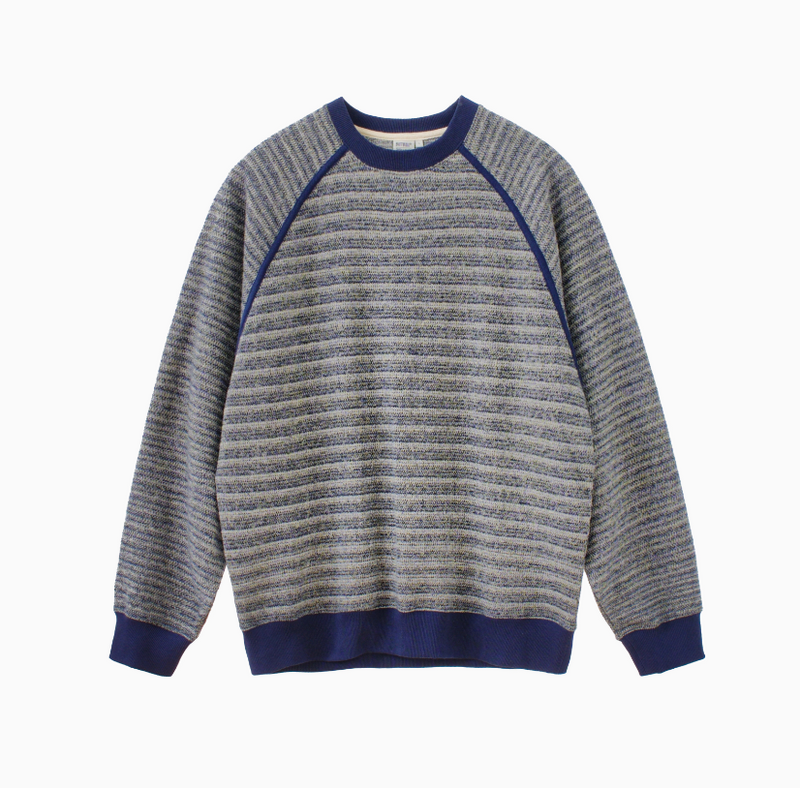 contrast border knit / 高密度編みニットセーター  N4343