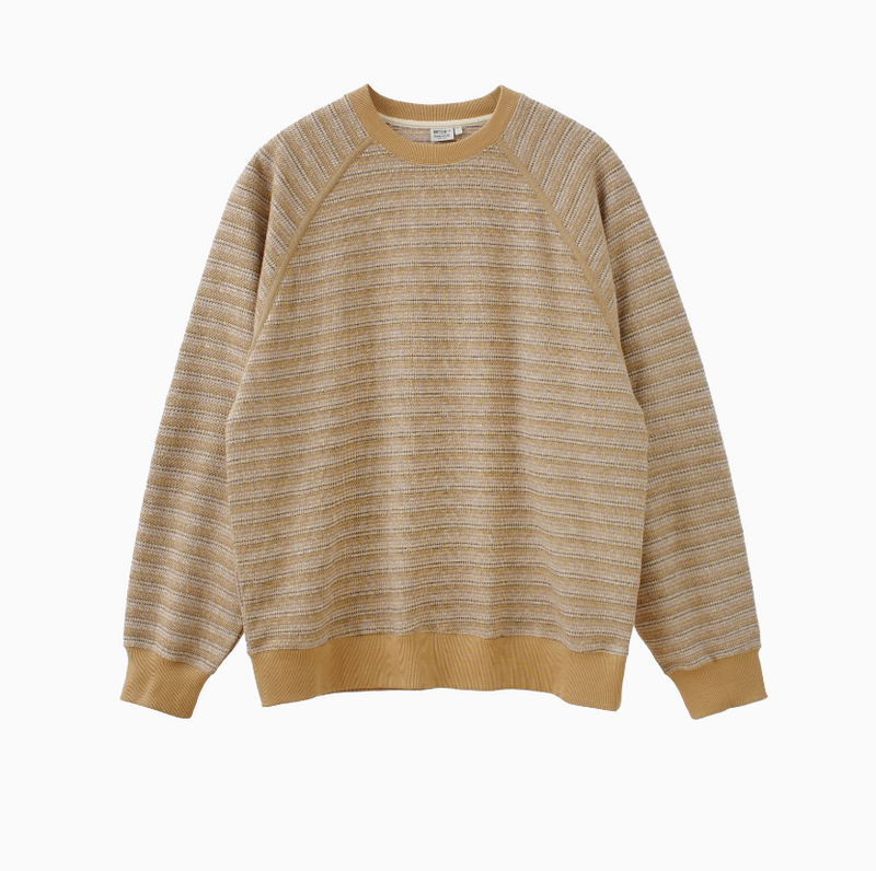 contrast border knit / 高密度編みニットセーター  N4343