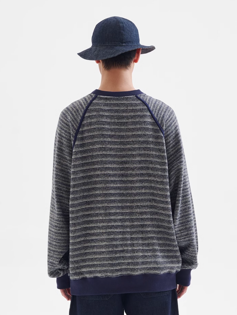 contrast border knit / 高密度編みニットセーター  N4343