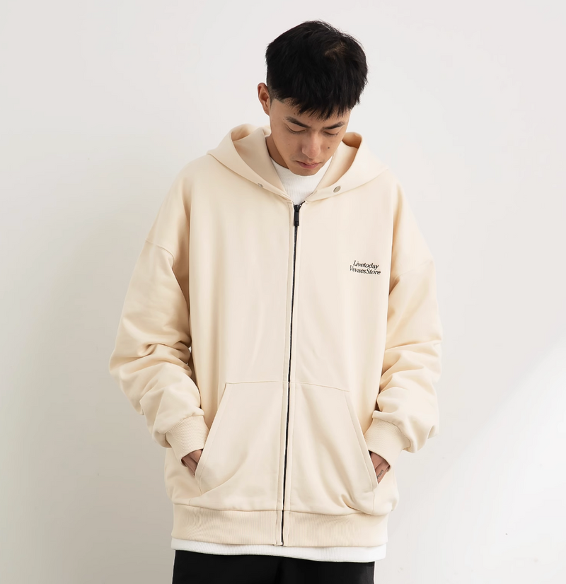 oversized zip hoodie   N4446