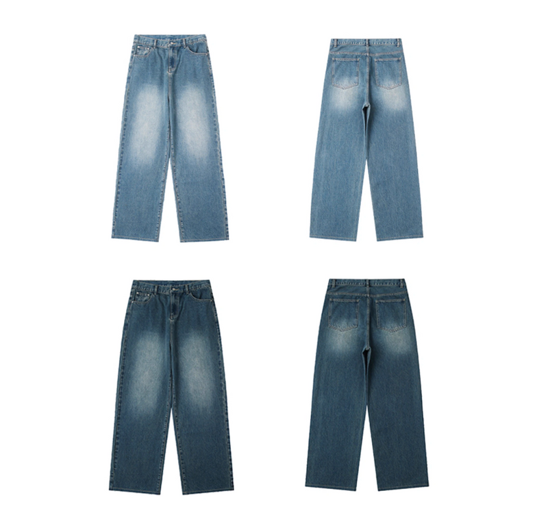 BLUE WASHED DENIM PANTS N4479