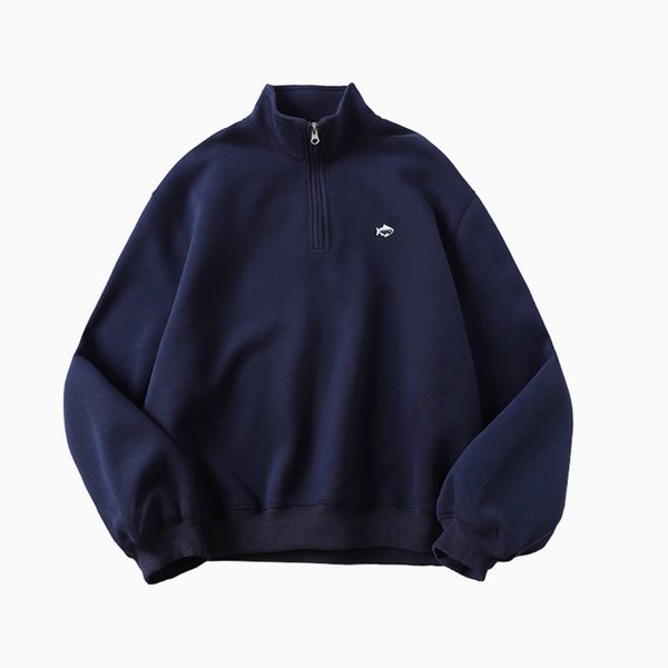 【400G】half zip sweatshirt  / 短丈ハーフジップスウェット N4499