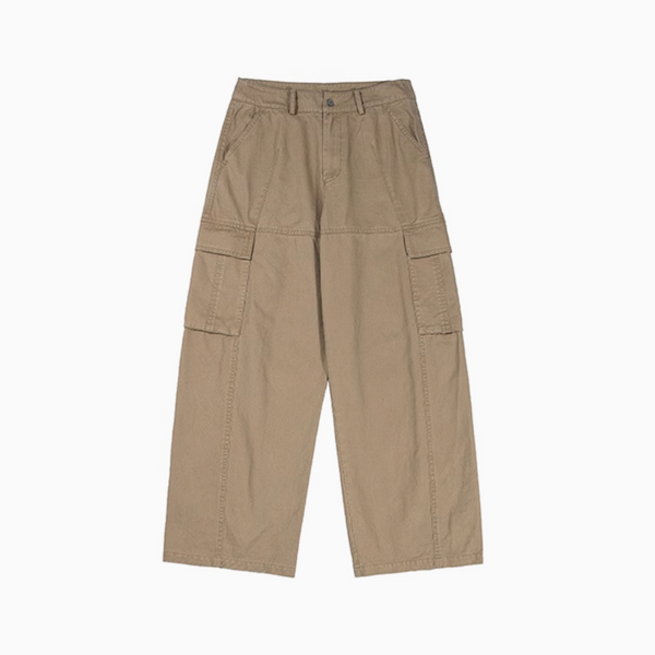 casual wide khaki pants   N4477