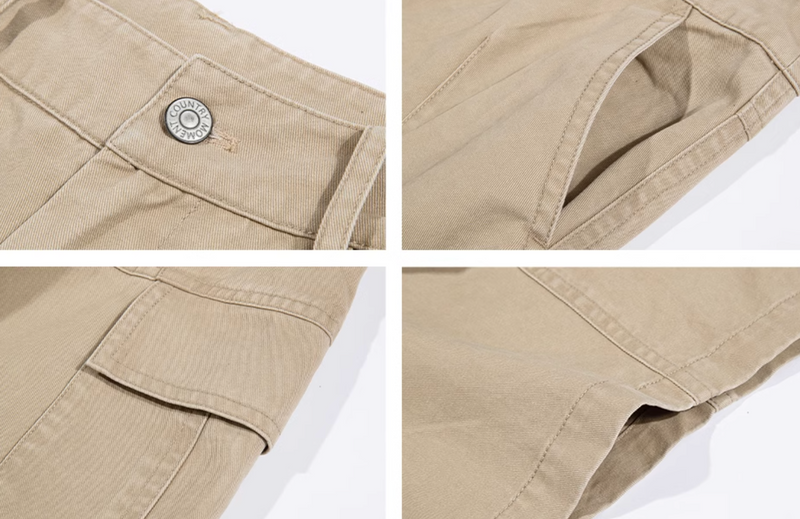 casual wide khaki pants   N4477