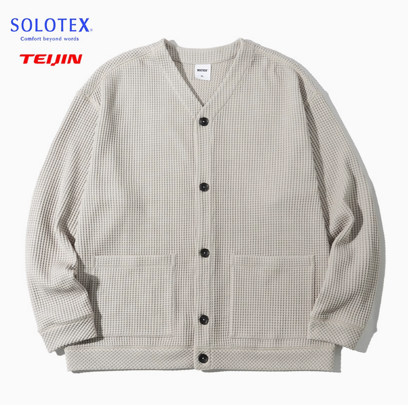 waffle cardigan / Solotex waffle knit cardigan N4484