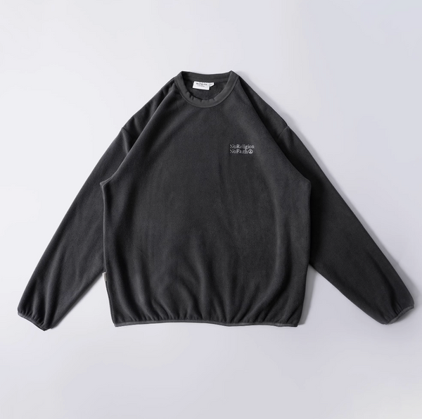 polar fleece sweatshirt / hemmed fleece sweatshirt N4537