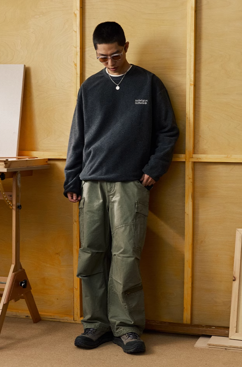 polar fleece sweatshirt / 裾絞りフリーススウェット  N4537