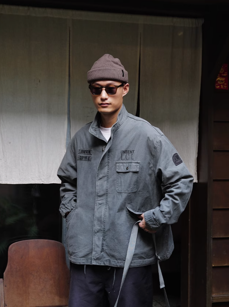 washed military jacket / M65改良版ショートバージョン  N4544