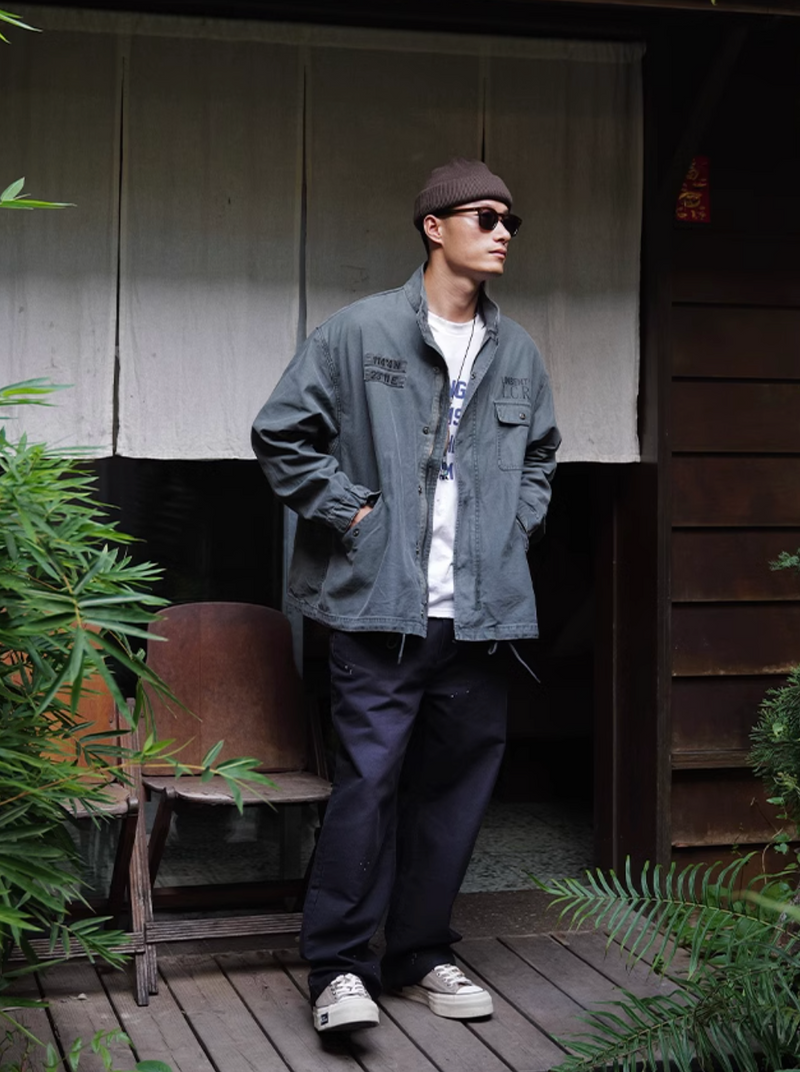 washed military jacket / M65改良版ショートバージョン  N4544