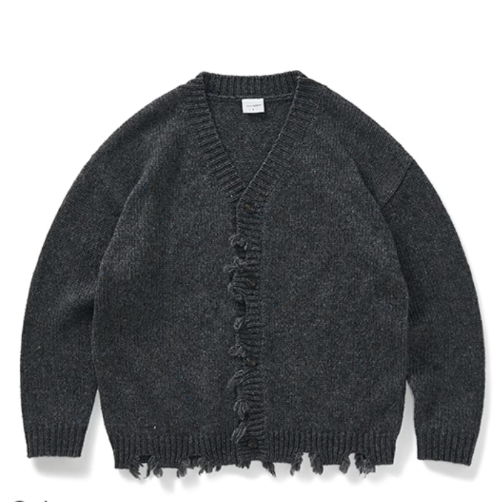 distressed knit cardigan / ウールニットカーディガン  N4588