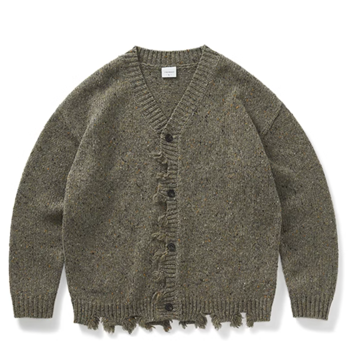 distressed knit cardigan / ウールニットカーディガン  N4588