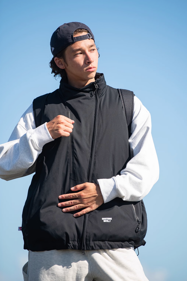 【防水防風機能性】waterproof light zip vest / プリマロフト機能性防風ダウンベスト  N4593