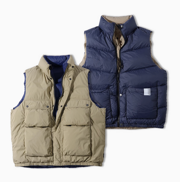 【650フィルパワー】Reversible duck down vest   N4592