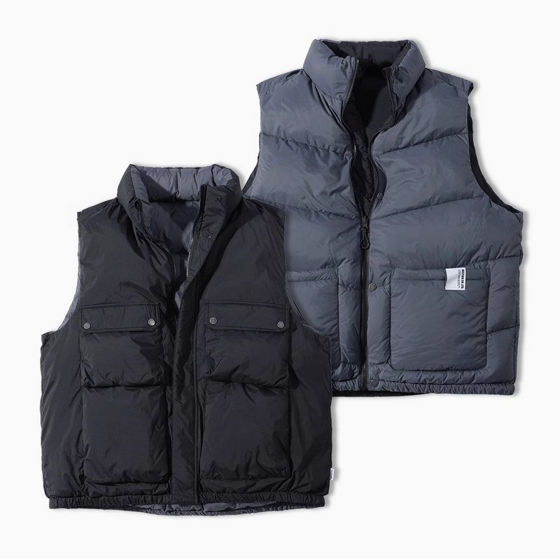 【650フィルパワー】Reversible duck down vest   N4592