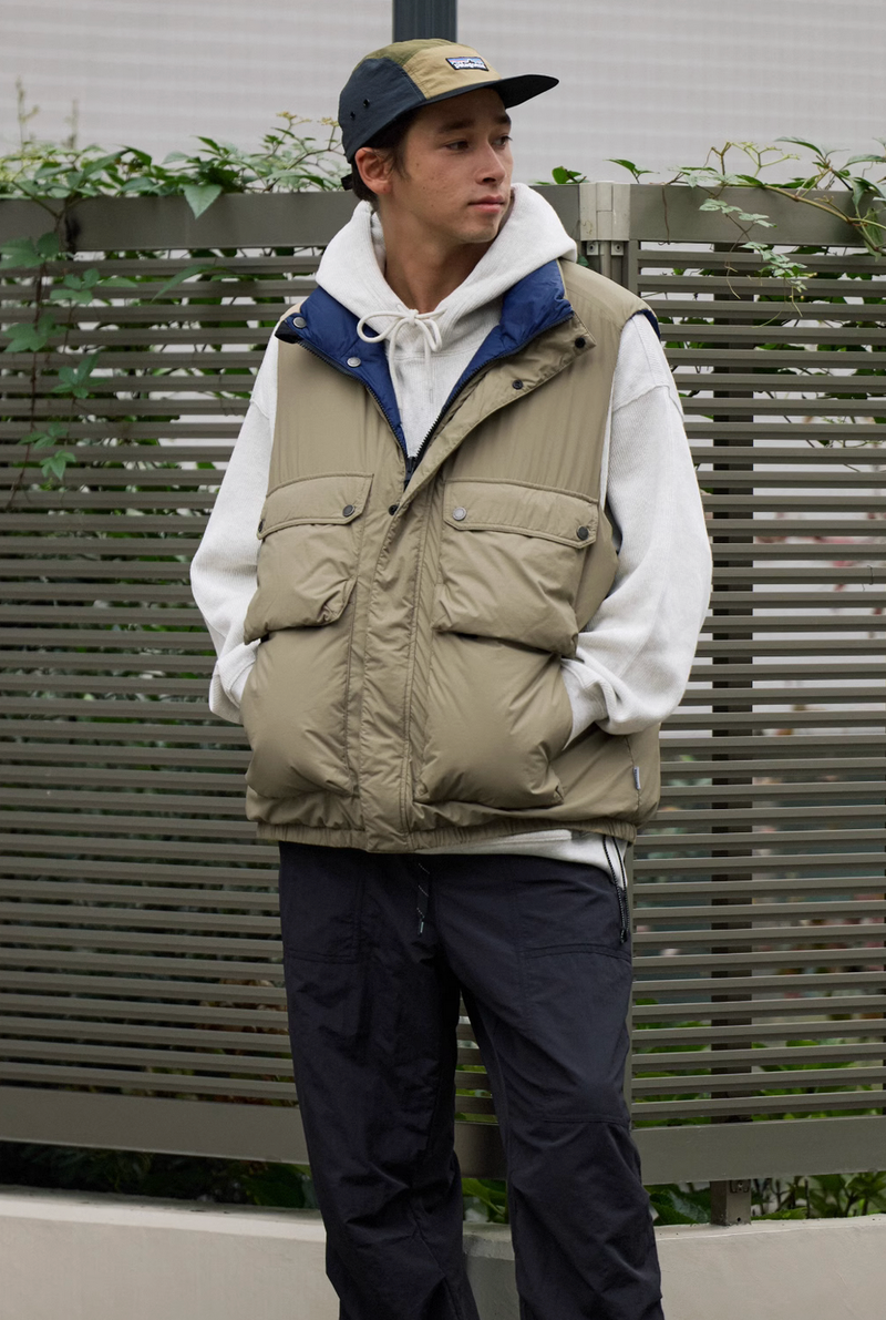 【650フィルパワー】Reversible duck down vest   N4592