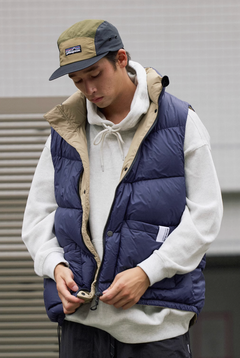 【650フィルパワー】Reversible duck down vest   N4592