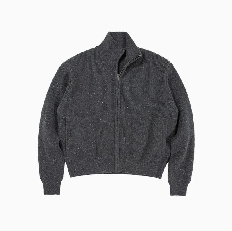 WOOL BLEND KNIT ZIP JACKET / ウールブレンド短丈ニットジャケット  N4619